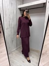 MİSSDALİDA 3266003 OUBERGİNE MERSERİZE TUNİK