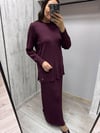 MİSSDALİDA 3266003 OUBERGİNE MERSERİZE TUNİK