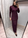 MİSSDALİDA 3266008 OUBERGİNE MERSERİZE TUNİK