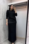 Missdalida T25PF - 2009 Black pliseli Denim Etek