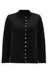 Missdalida T26K- 8207 Black  Düğmeli Yün Ceket 