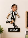 Futbolcu Temalı Karikatür Duvar Dekoru