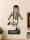 Futbolcu Temalı Karikatür Duvar Dekoru