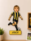 Futbolcu Temalı Karikatür Duvar Dekoru