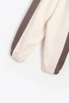  Kız Erkek Basic Şerit Detaylı Sweatshırt Takım Çocuk Takımı