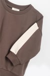  Kız Erkek Basic Şerit Detaylı Sweatshırt Takım Çocuk Takımı