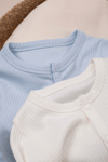 2'li Çıtçıtlı Tulum Pijama Uzun Kollu Mevsimlik Bebek Çocuk Nakışlı Tulum