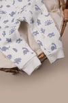 Bebek Çocuk Tulum Uzun Kollu Baskılı Fermuarlı Kız Erkek Pijama Tulum