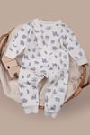 Bebek Çocuk Tulum Uzun Kollu Baskılı Fermuarlı Kız Erkek Pijama Tulum
