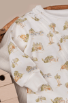 Bebek Çocuk Tulum Uzun Kollu Baskılı Fermuarlı Kız Erkek Pijama Tulum