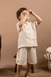 Çocuk Müslin Takım Erkek Kız Şortlu Gömlek Takım 1-6 Yaş %100 Pamuk
