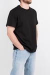 Düz Tişört Standart kalıp Bisiklet Yaka Unisex Basic Düz Kısa Kollu Tişört