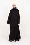 Fermuarlı Takım Oversize Nakışlı Yakalı Tesettür Takım
