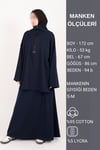 Fermuarlı Takım Oversize Nakışlı Yakalı Tesettür Takım