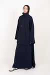 Fermuarlı Takım Oversize Nakışlı Yakalı Tesettür Takım