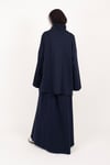 Fermuarlı Takım Oversize Nakışlı Yakalı Tesettür Takım