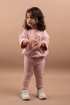 Kız Çocuk Nakışlı Oversize Tişört Tayt Takım %100 Pamuk 1-6 Yaş