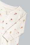 Kız Erkek Bebek Tulumu Uzun Kollu Fermuarlı Pijama Tulum Baskılı Uyku Tulumu