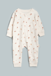 Kız Erkek Bebek Tulumu Uzun Kollu Fermuarlı Pijama Tulum Baskılı Uyku Tulumu