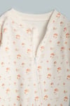 Kız Erkek Bebek Tulumu Uzun Kollu Fermuarlı Pijama Tulum Baskılı Uyku Tulumu