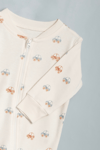 Kız Erkek Bebek Tulumu Uzun Kollu Fermuarlı Pijama Tulum Baskılı Uyku Tulumu