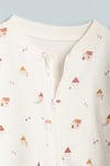 Kız Erkek Bebek Tulumu Uzun Kollu Fermuarlı Pijama Tulum Baskılı Uyku Tulumu