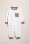 Kız Erkek Pijama Baskılı Cep Detaylı Uzun Kollu Pijama Takımı