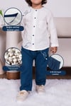 Organik Muslin Takım Kız Erkek Bebek Çocuk Uzun kollu Muslin Takım