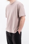 Oversize Geniş Kalıp Bisiklet Yaka Düz Kısa Kollu Tişört Unisex Basic Tişört V00875