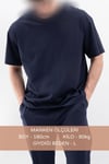Oversize Geniş Kalıp Bisiklet Yaka Düz Kısa Kollu Tişört Unisex Basic Tişört V00875