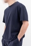 Oversize Geniş Kalıp Bisiklet Yaka Düz Kısa Kollu Tişört Unisex Basic Tişört V00875