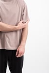 Oversize Geniş Kalıp Bisiklet Yaka Düz Kısa Kollu Tişört Unisex Basic Tişört V00875