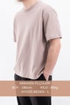 Oversize Geniş Kalıp Bisiklet Yaka Düz Kısa Kollu Tişört Unisex Basic Tişört V00875