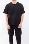 Oversize Geniş Kalıp Bisiklet Yaka Düz Kısa Kollu Tişört Unisex Basic Tişört V00875