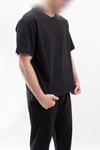 Oversize Geniş Kalıp Bisiklet Yaka Düz Kısa Kollu Tişört Unisex Basic Tişört V00875