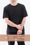 Oversize Geniş Kalıp Bisiklet Yaka Düz Kısa Kollu Tişört Unisex Basic Tişört V00875