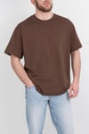Oversize Geniş Kalıp Bisiklet Yaka Unisex Basic Düz Kısa Kollu Tişört