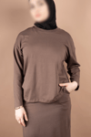 OVERSIZE PAMUKLU UZUN KOL TSHIRT 25542