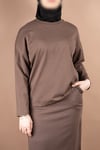 OVERSIZE PAMUKLU UZUN KOL TSHIRT 25542