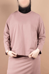 OVERSIZE PAMUKLU UZUN KOL TSHIRT 25542