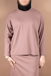 OVERSIZE PAMUKLU UZUN KOL TSHIRT 25542