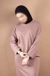 OVERSIZE PAMUKLU UZUN KOL TSHIRT 25542