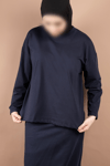 OVERSIZE PAMUKLU UZUN KOL TSHIRT 25542