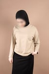 OVERSIZE PAMUKLU UZUN KOL TSHIRT 25542