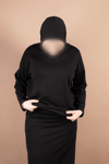 OVERSIZE PAMUKLU UZUN KOL TSHIRT 25542