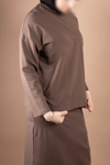 OVERSIZE PAMUKLU UZUN KOL TSHIRT 25542