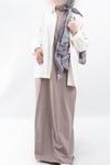 Oversize Uzun %100 Pamuk Kısa Kollu Rahat Elbise V00888