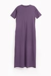 Oversize Uzun %100 Pamuk Kısa Kollu Rahat Elbise V00888
