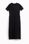Oversize Uzun %100 Pamuk Kısa Kollu Rahat Elbise V00888