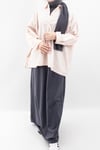 Oversize Uzun %100 Pamuk Kısa Kollu Rahat Elbise V00888